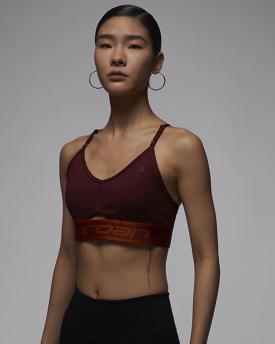 Nike burgundy sports bra hotsell